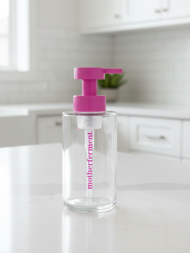 Motherferment Glass Soap Dispenser Empty Bottle