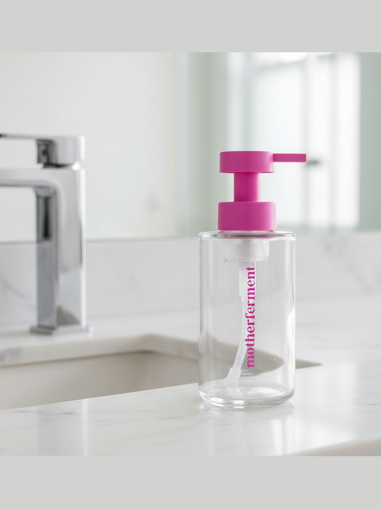 Motherferment Glass Soap Dispenser Empty Bottle
